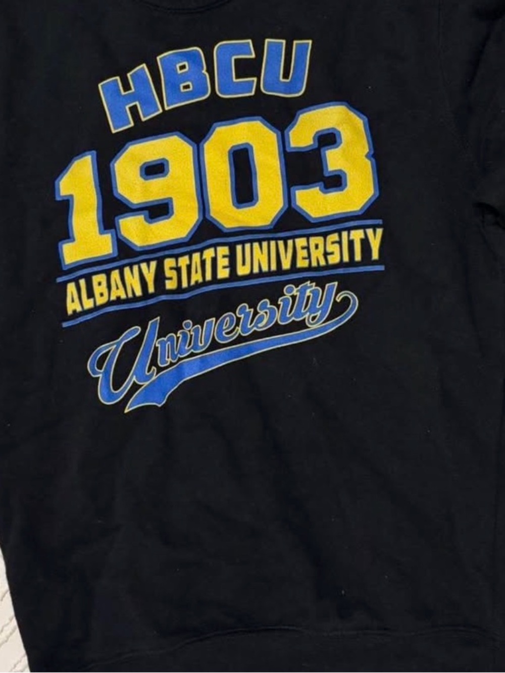 Albany State University 1903 HBCU Black Crewneck Sweatshirt